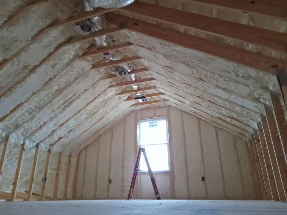 Spray foam roofing application for Crawl Space Insulation project in North Highlands